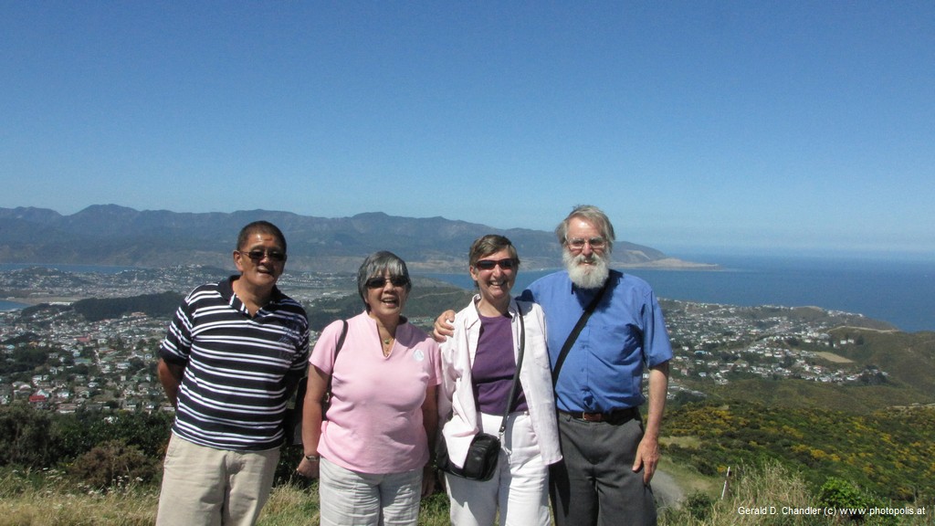 With Jeff and Virginia above Wellington